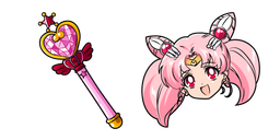 Sailor Moon Sailor Chibi Moon and Pink Moon Rod Cursor