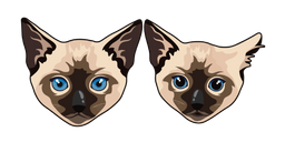 Siamese Cat and Kitten Cursor