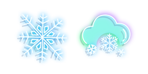 Neon Snowflakes Cursor