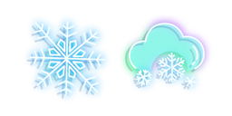 Neon Snowflakes Cursor