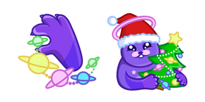 Cute Space Cat Christmas Cursor