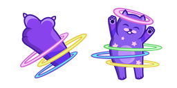 Cute Space Cat Hula Hoop Cursor