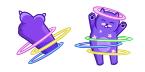 Cute Space Cat Hula Hoop Cursor