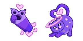 Cute Space Cat in Love Cursor