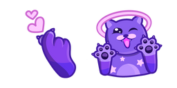 Cute Space Cat Kiss Cursor