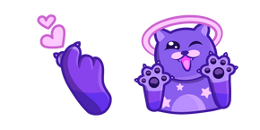 Cute Space Cat Kiss Cursor