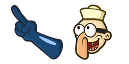 SpongeBob Barnacle Boy Blue Glove Cursor