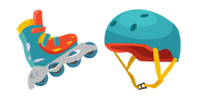 Roller Skates and Helmet Cursor