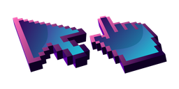 3D Dark Blue Abstract Cursor