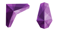 Abstract Purple Polygonal Pattern Cursor