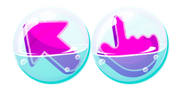 Purple Cursor in Soap Bubble Cursor