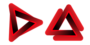 Red Penrose Triangle Cursor