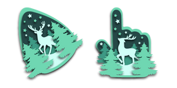 Reindeer in Forest Paper Cut Cursor