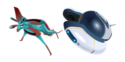 Subnautica Reaper Leviathan and Seamoth Cursor