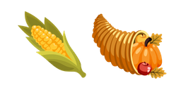 Thanksgiving Day Corn and Cornucopia Cursor