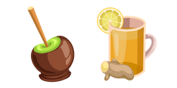 Thanksgiving Day Ginger Drink and Chocolate Apple Cursor