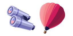 Air Balloon and Binoculars Cursor