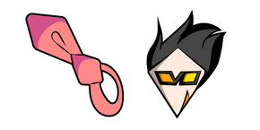 Deltarune Swatch and Pink Tie cursor