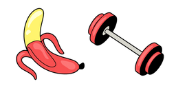 VSCO Girl Barbell and Banana Cursor