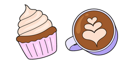 VSCO Girl Cappuccino and Cupcake Cursor