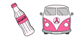 VSCO Girl Coke Bottle and Van Cursor