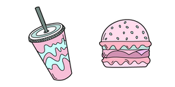 VSCO Girl Drink and Burger Cursor