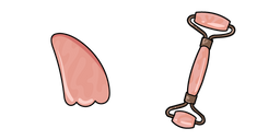 VSCO Girl Face Scraper Gouache and Roller Massager Cursor