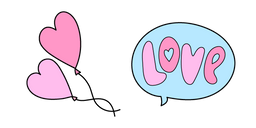 VSCO Girl Heart Balloons and Love Cursor