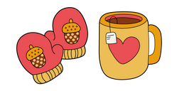VSCO Girl Mittens and Tea Cursor
