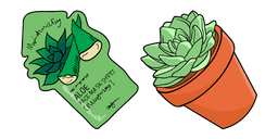 VSCO Girl Aloe Face Mask and Succulent Cursor