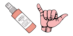VSCO Girl Hand Spray and Hang Loose Hand Cursor