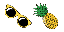 VSCO Girl Sunglasses and Pineapple Cursor