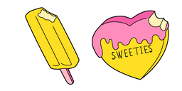VSCO Girl Ice Cream and Candy Heart Cursor