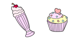VSCO Girl Milkshake and Cupcake Cursor