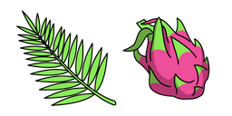 VSCO Girl Palm Leaf and Dragon Fruit Cursor