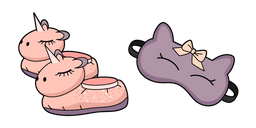 VSCO Girl Slippers and Sleep Mask Cursor