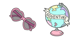VSCO Girl Globe and Sunglasses Cursor